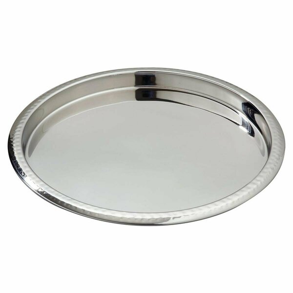 Jiallo Border Stainless Steel Serving Tray, Hammered 72554